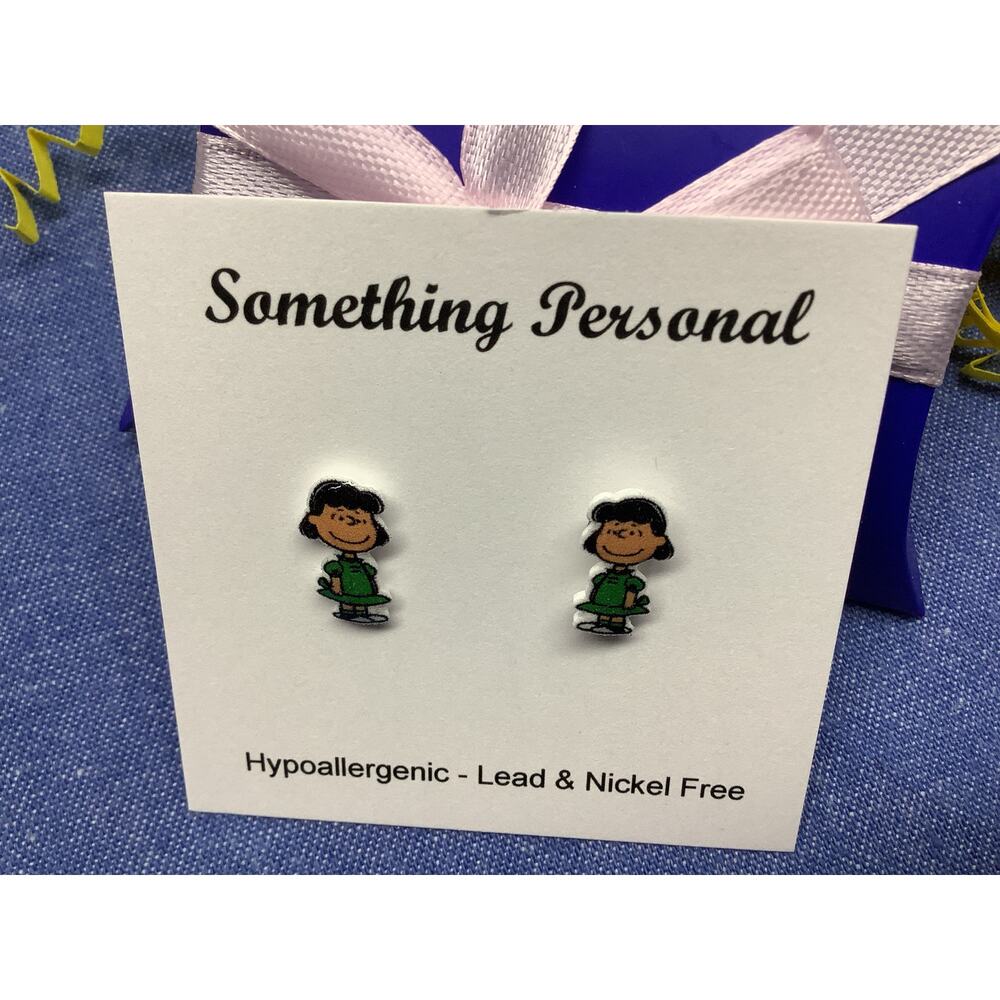 Lucy -  Charlie Brown Peanuts Inspired Post Earrings - Gift Boxed - Chibi Cute